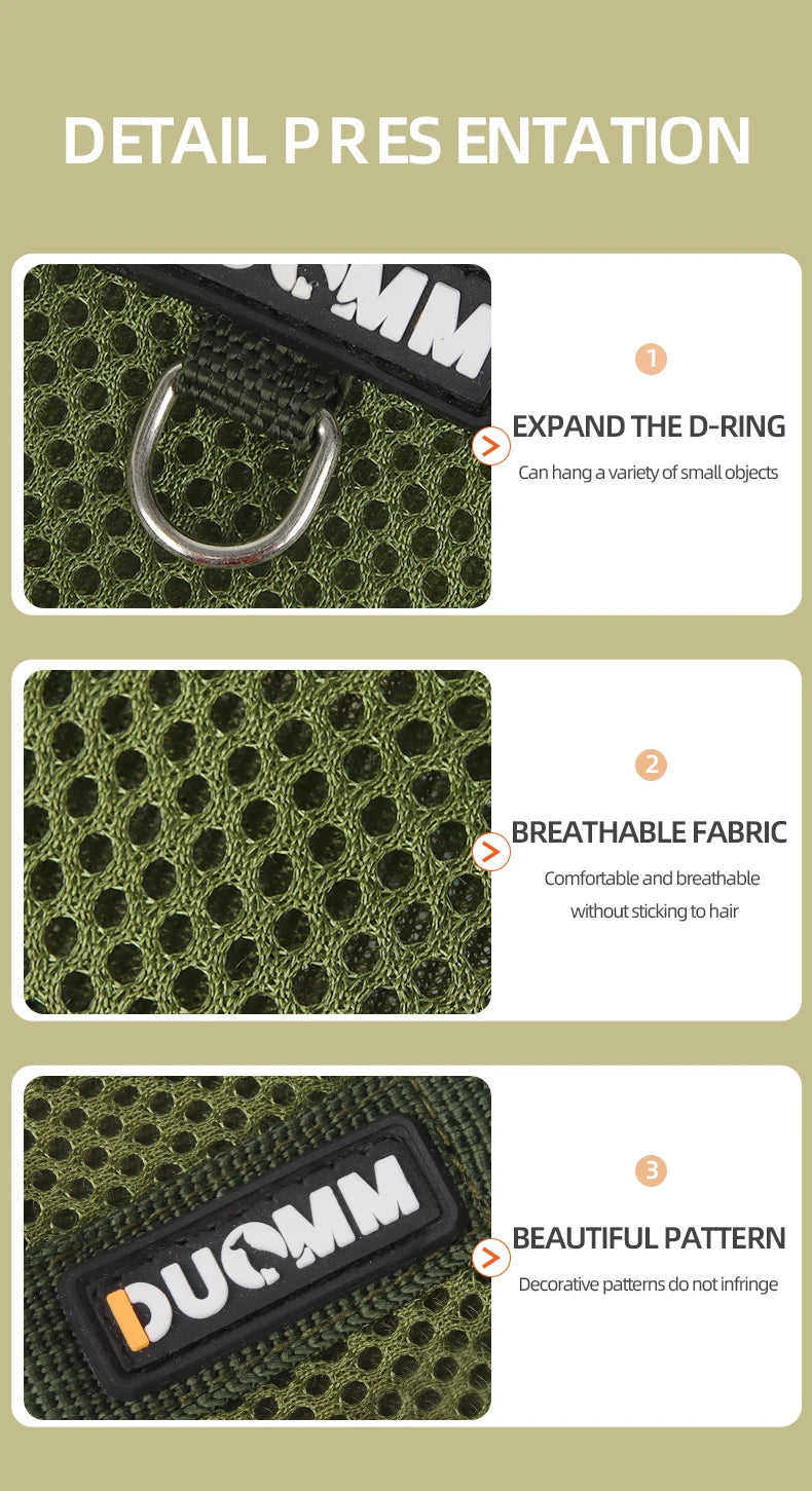 Reflective Mesh Cat Harness & Leash Set