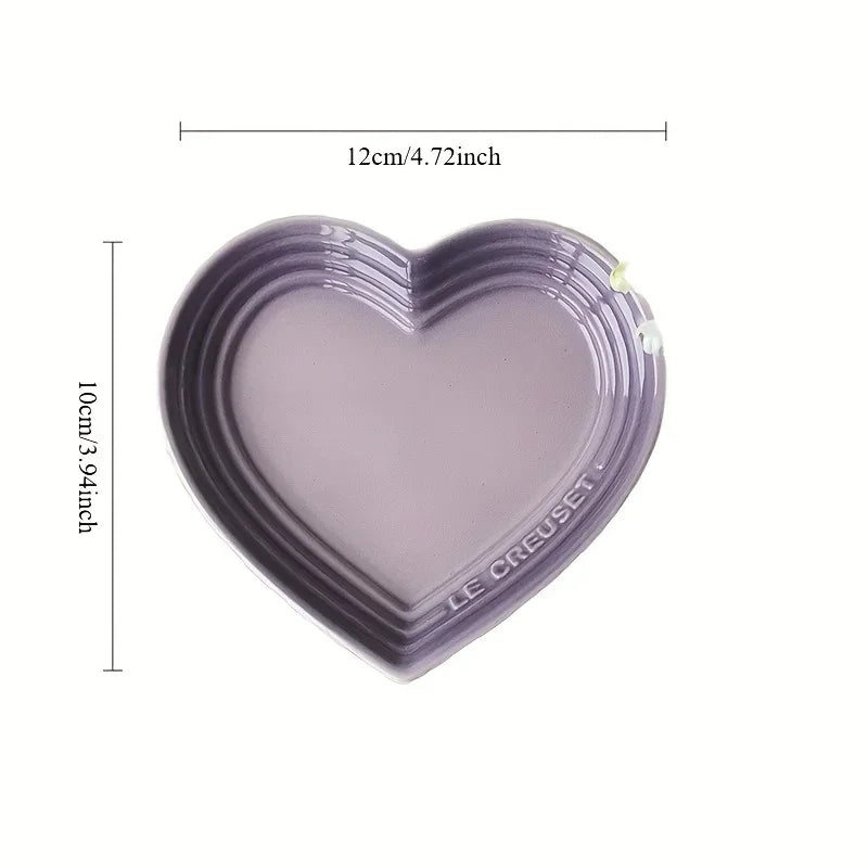 Heart-Shaped Ceramic Pet Bowl