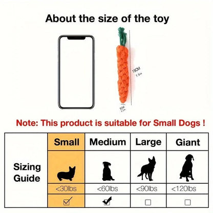 Carrot Cotton Rope Chew Toy