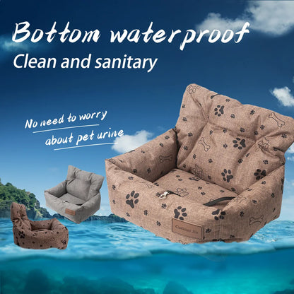 Washable Dog Car Seat Bed
