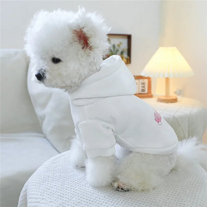 Sweet Pullover Dog Hoodie,Winter Clothes,Red,White,Valentine's Day,Puppy Hooded Coat for Small Dogs,Dachshund Pet Sweatshirt, XL