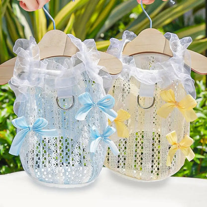 Lace Bow Pet Dress Vest