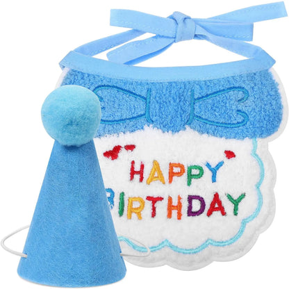 Dog Birthday Bandana & Party Hat Set