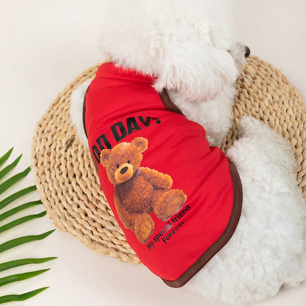 Bear-Print Dog & Cat Tee
