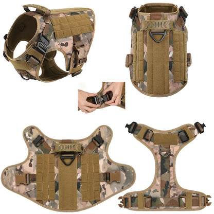 Tactical Dog Vest Harness & Leash Set