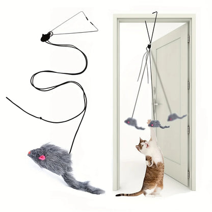 Door-Hanging Cat Teaser Toy