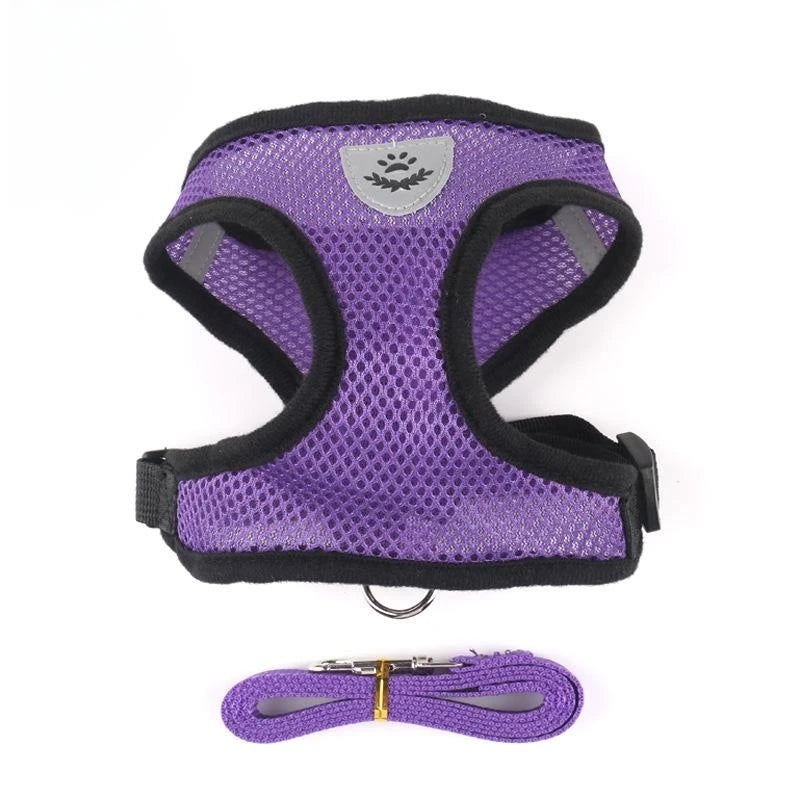 Reflective Mesh Pet Harness & Leash