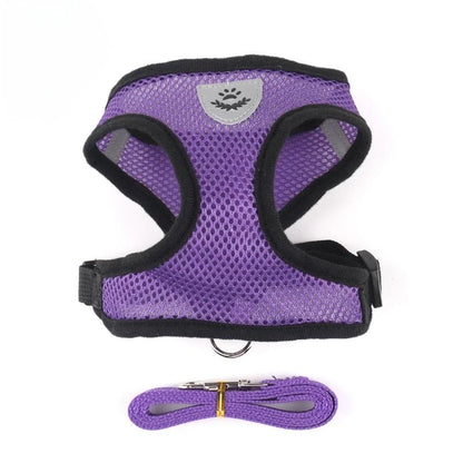 Reflective Mesh Pet Harness & Leash
