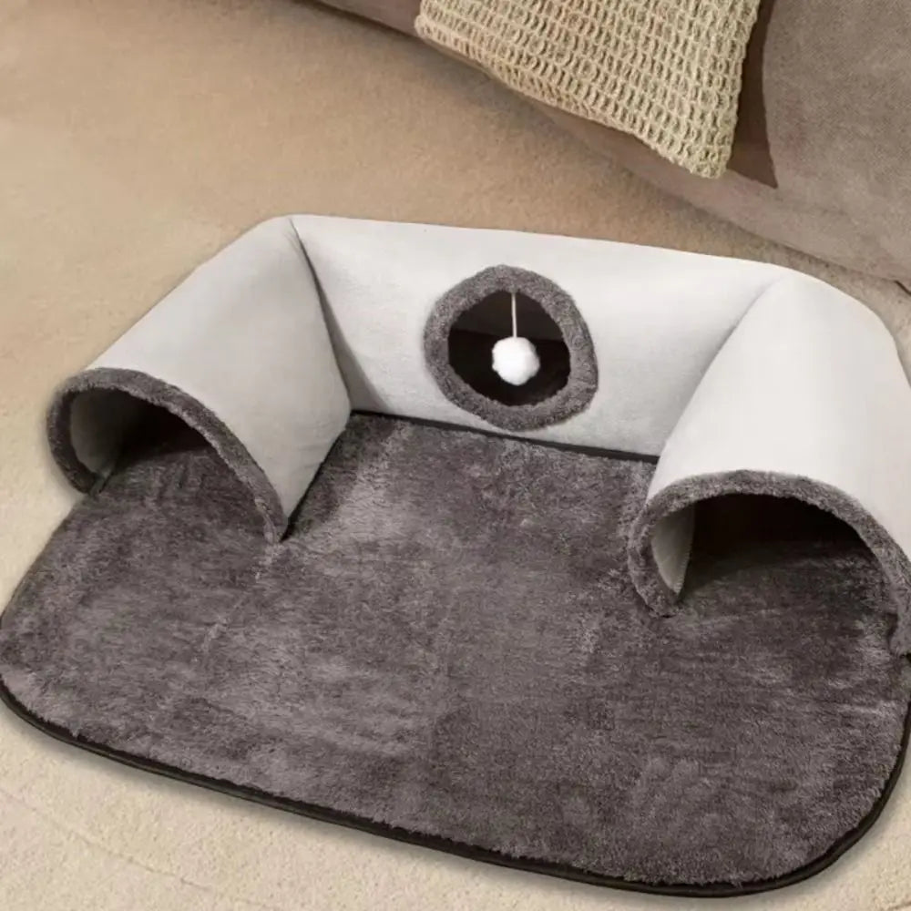 U-Shaped Cat Tunnel Bed