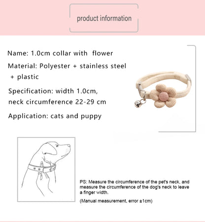 Flower Cat Collar with Bell