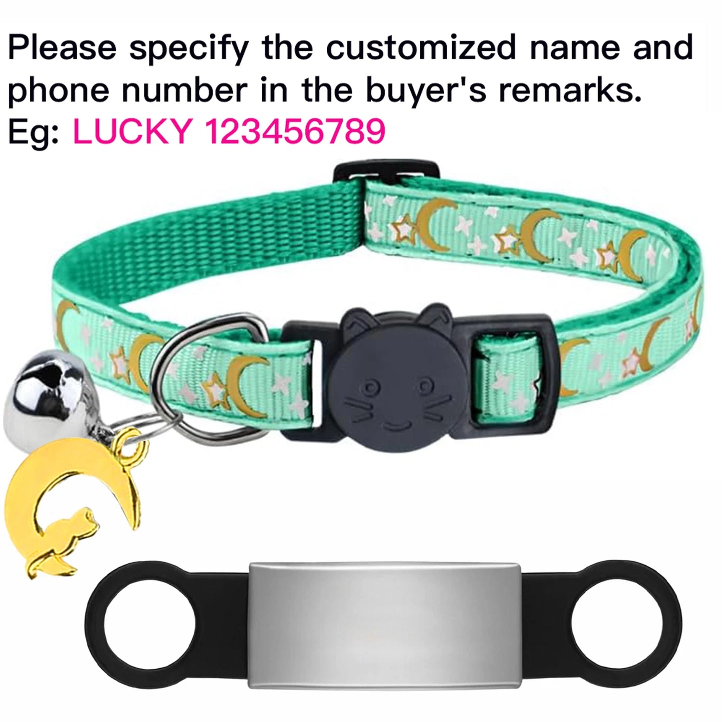 Personalised Glow Cat Collar with ID