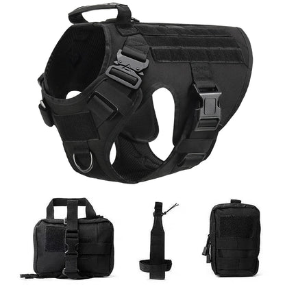 Tactical Dog Vest Harness & Leash Set