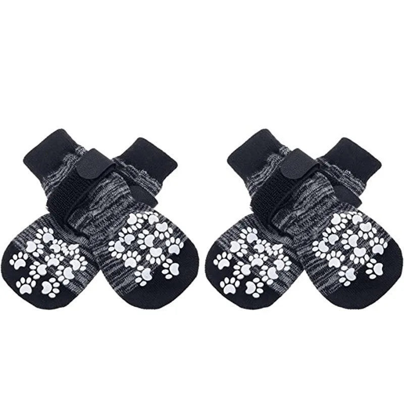 Anti-Slip Dog Socks with Straps (Set of 4)