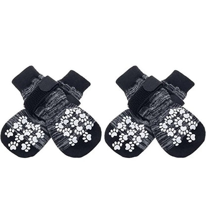 Anti-Slip Dog Socks with Straps (Set of 4)