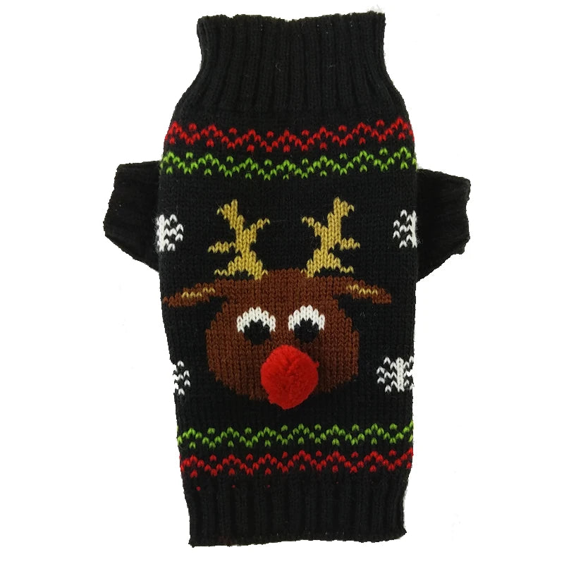Christmas Deer Knit Dog Sweater