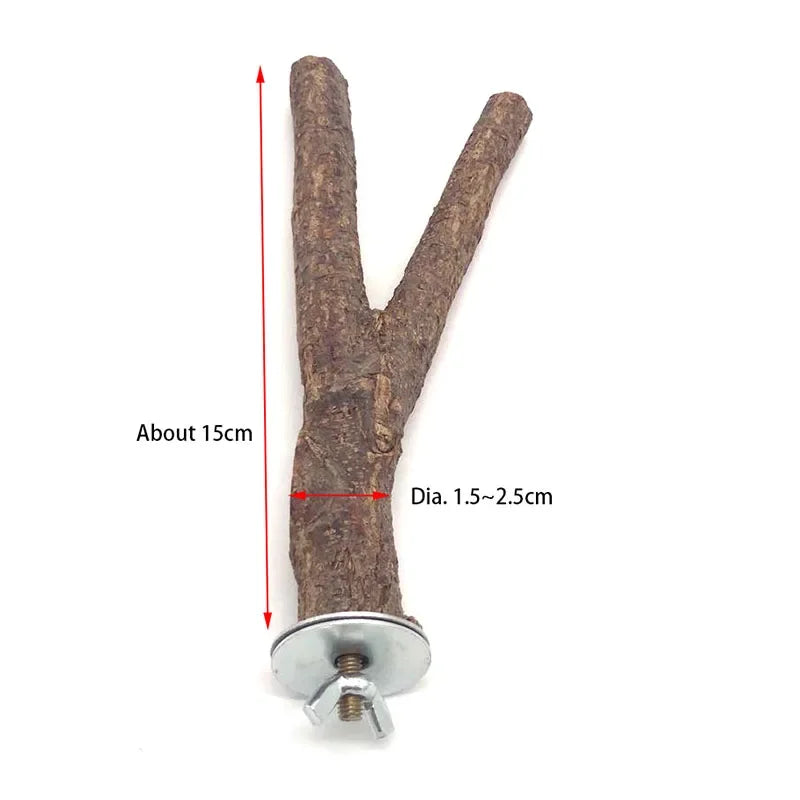 Natural Wood Branch Bird Perch