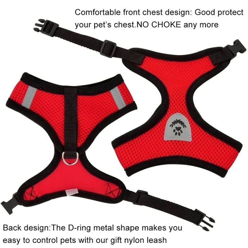Reflective Mesh Pet Harness & Leash