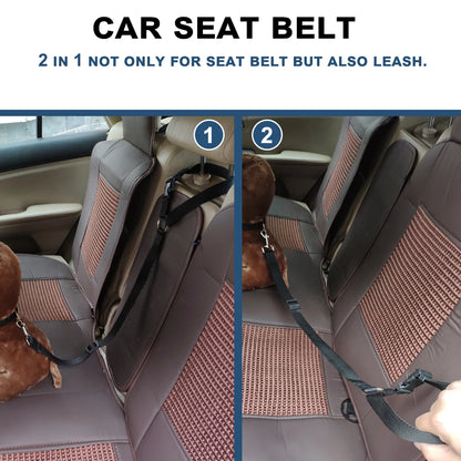2-in-1 Dog Car Seat Belt & Leash