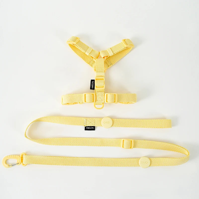 Macaron Dog Harness, Collar & Leash Set