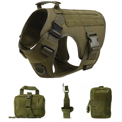 Tactical Dog Vest Harness & Leash Set