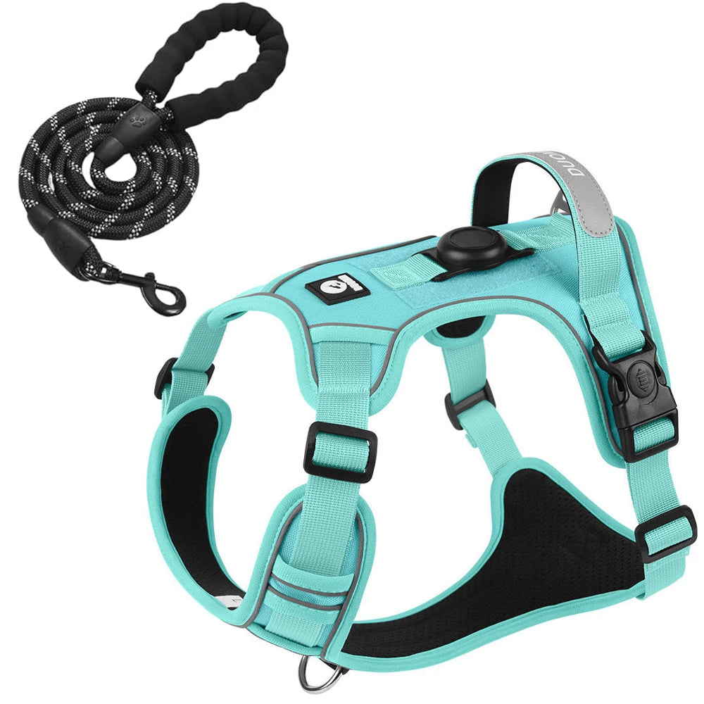 Dog Harness & Leash Set with AirTag Holder