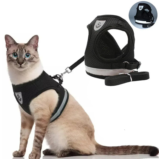 Reflective Escape-Proof Cat Harness Set
