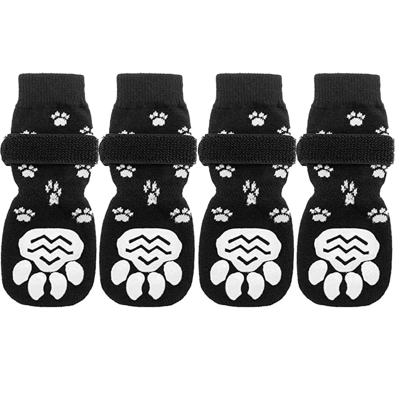 Anti-Slip Dog Socks with Straps (Set of 4)