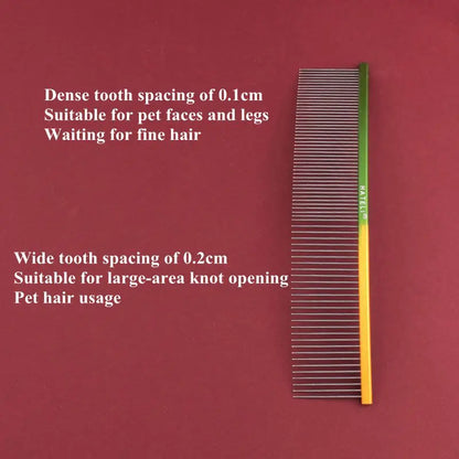 Curved Stainless Steel Pet Comb