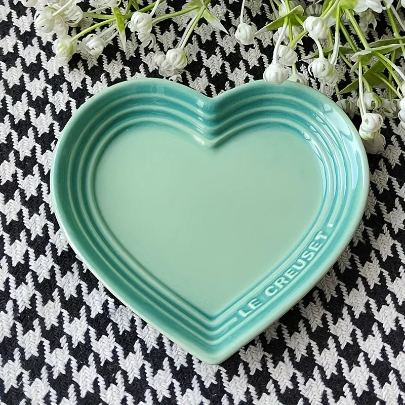 Heart-Shaped Ceramic Pet Bowl