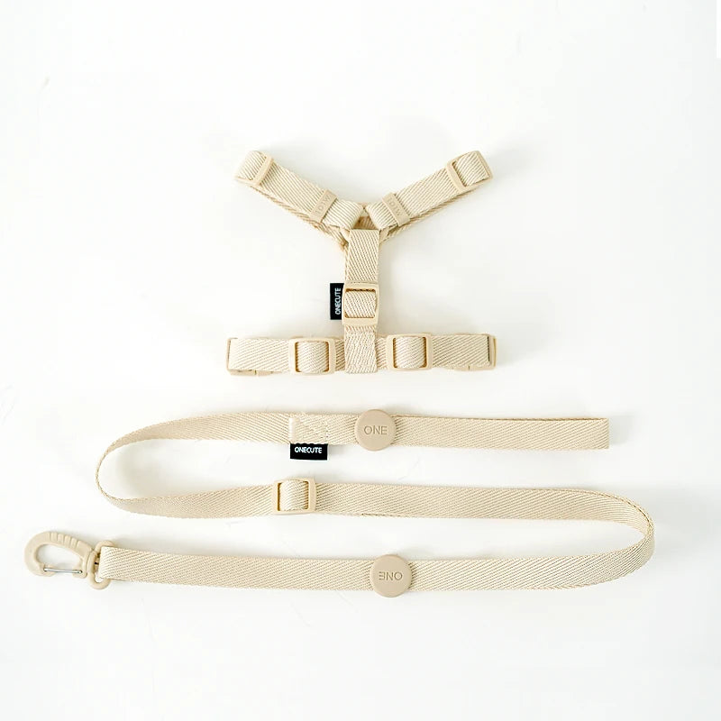 Macaron Dog Harness, Collar & Leash Set