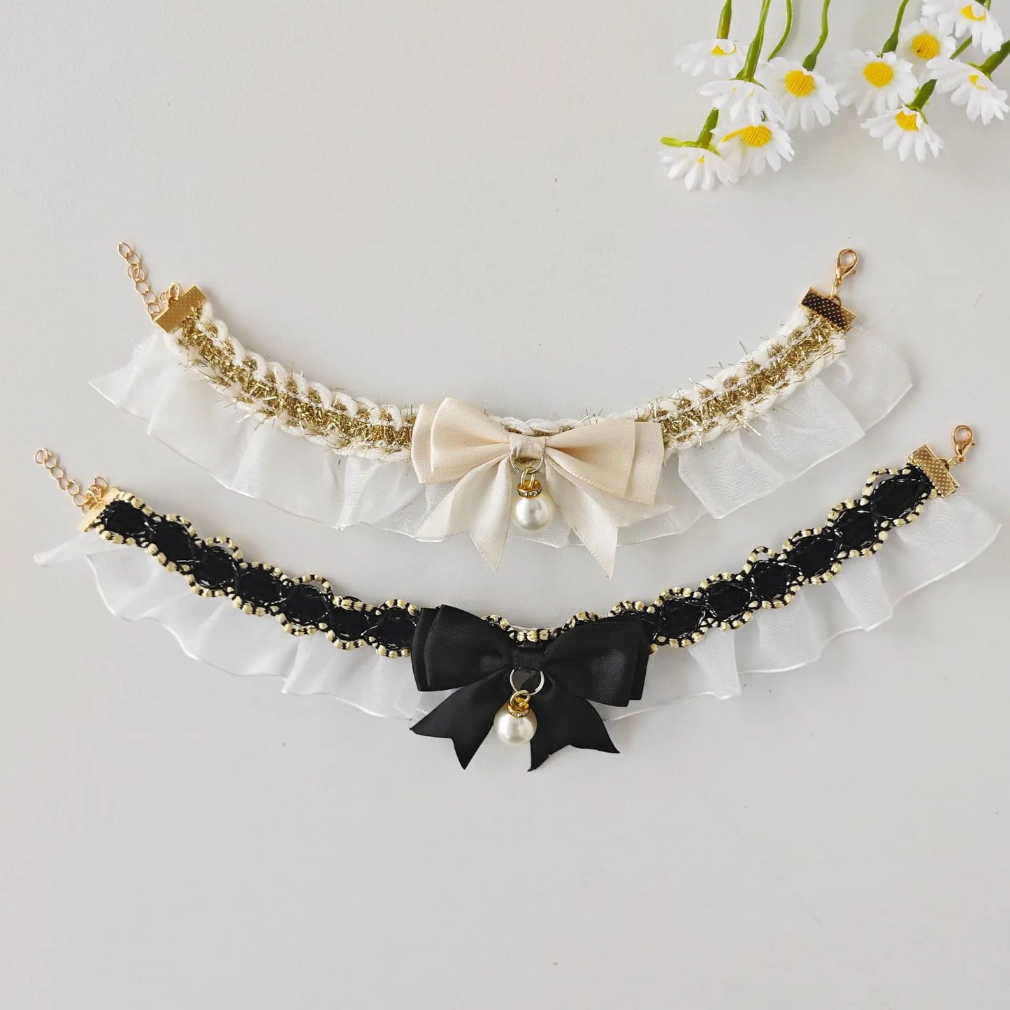 Lace Bow Bib Collar for Cats & Dogs
