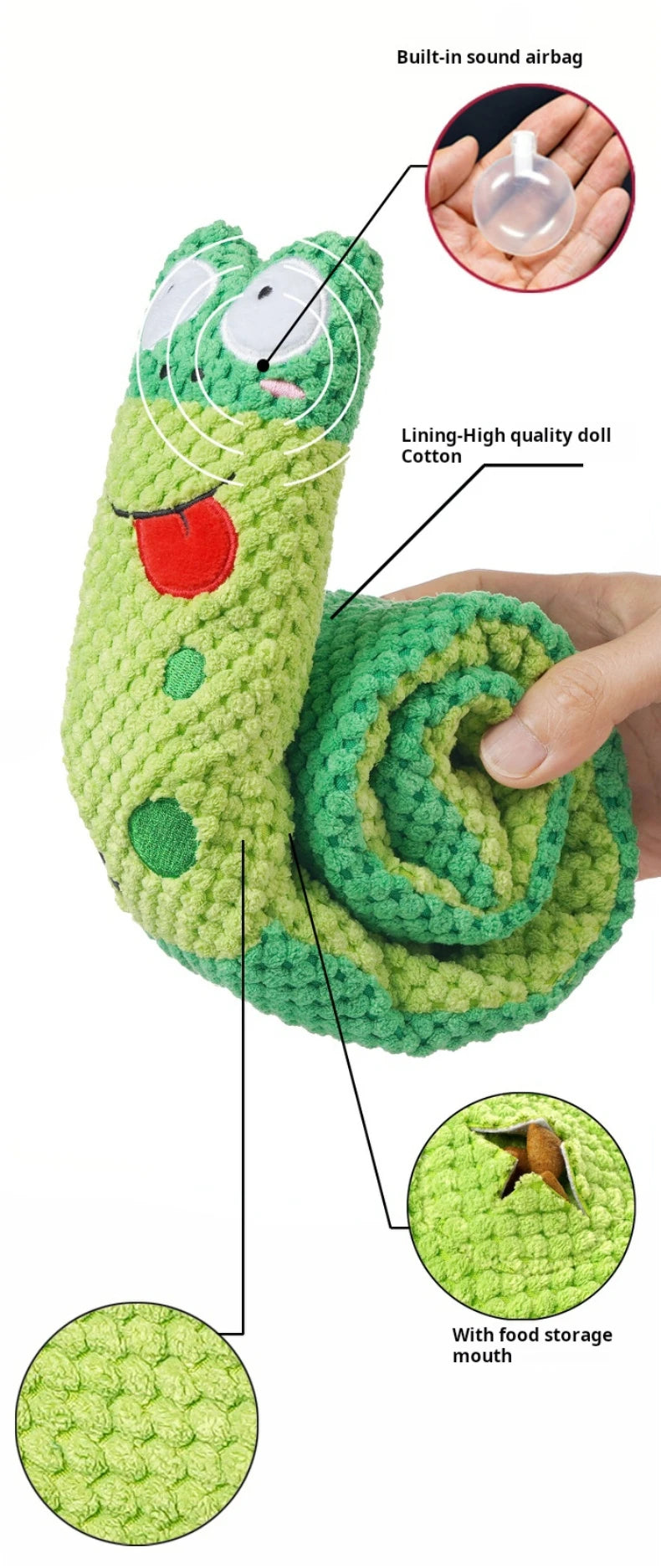 Snail Puzzle Squeaky Dog Toy