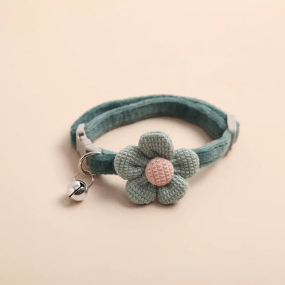 Flower Cat Collar with Bell