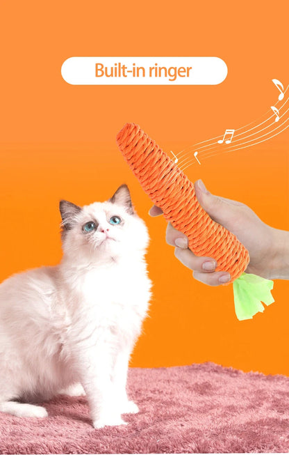 Carrot Paper-Rope Cat Chew