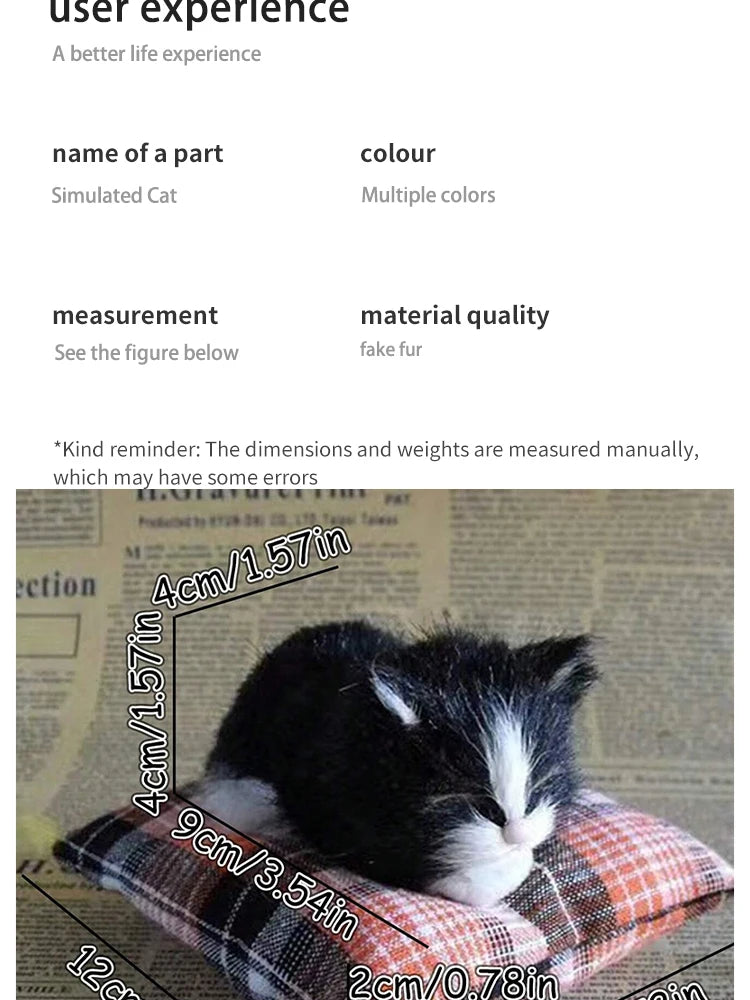 Plush Simulation Cat Cushion