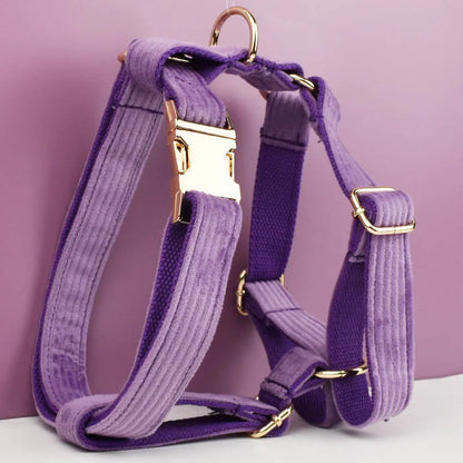 Corduroy Dog Collar & Leash Set