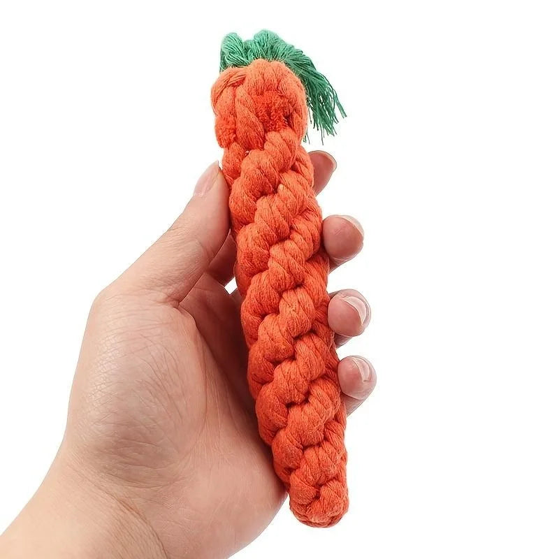 Carrot Cotton Rope Chew Toy