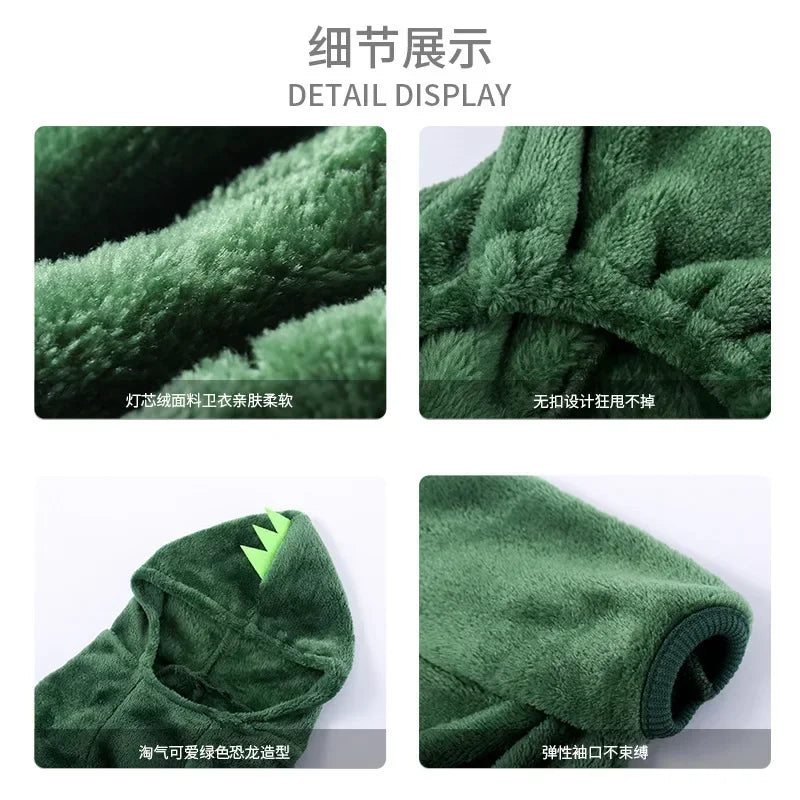 Dinosaur Hooded Dog Coat