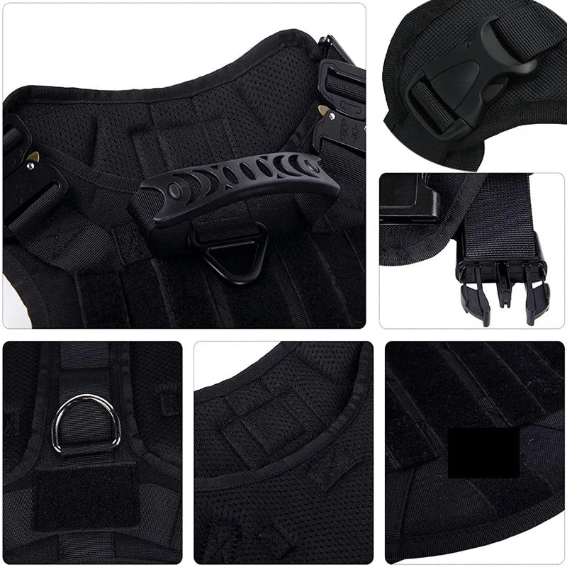 Tactical Dog Vest Harness & Leash Set