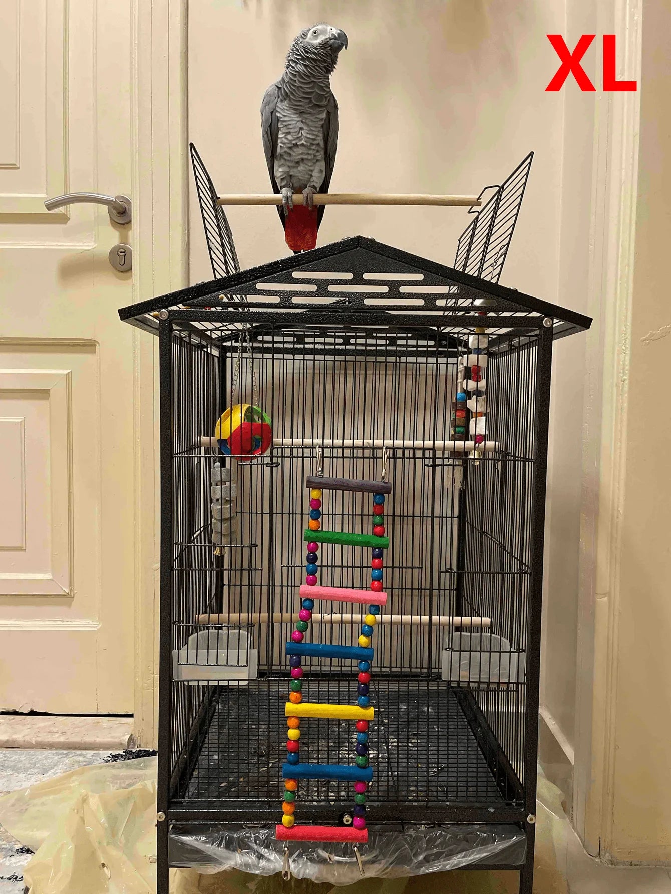 Wooden Bird Ladder & Swing
