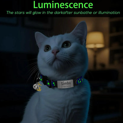 Personalised Glow Cat Collar with ID