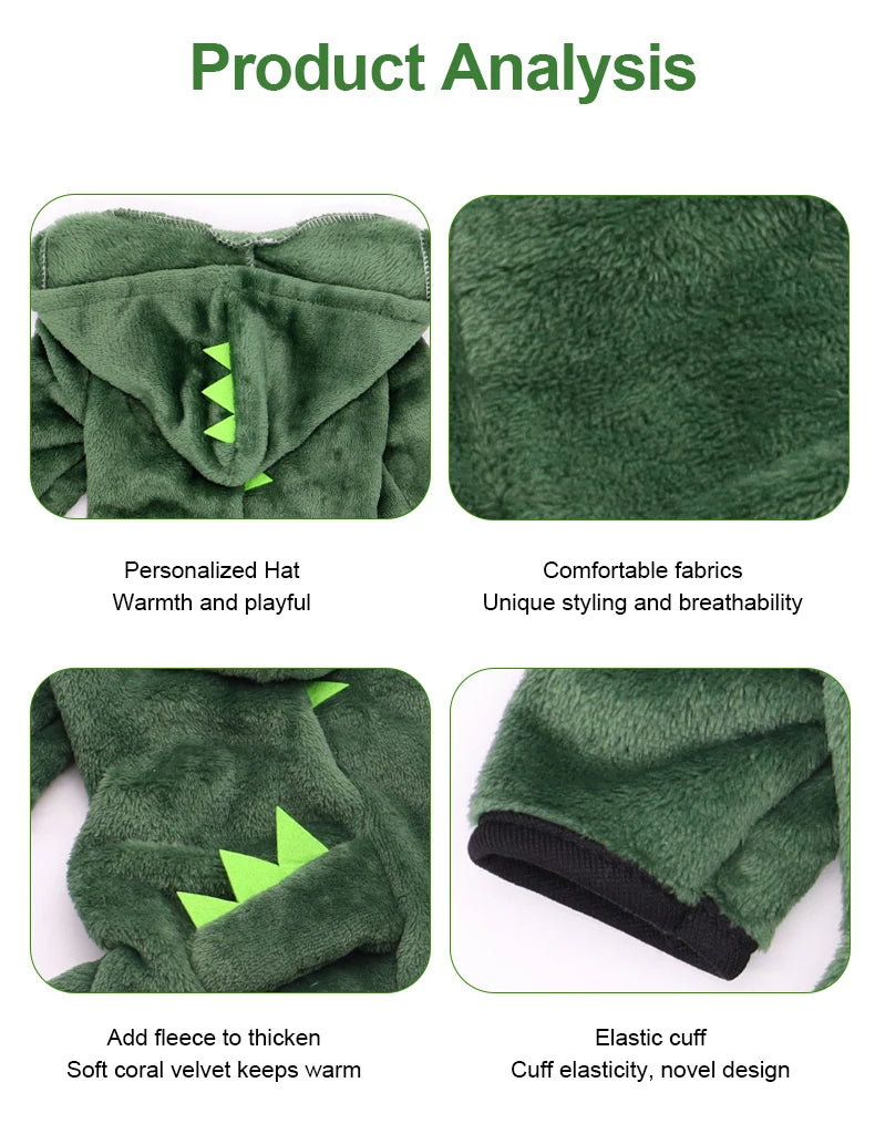 Dinosaur Hoodie Pet Costume