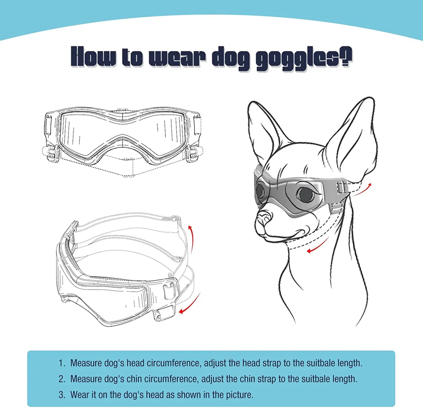 Dog Sunglasses with Adjustable Straps