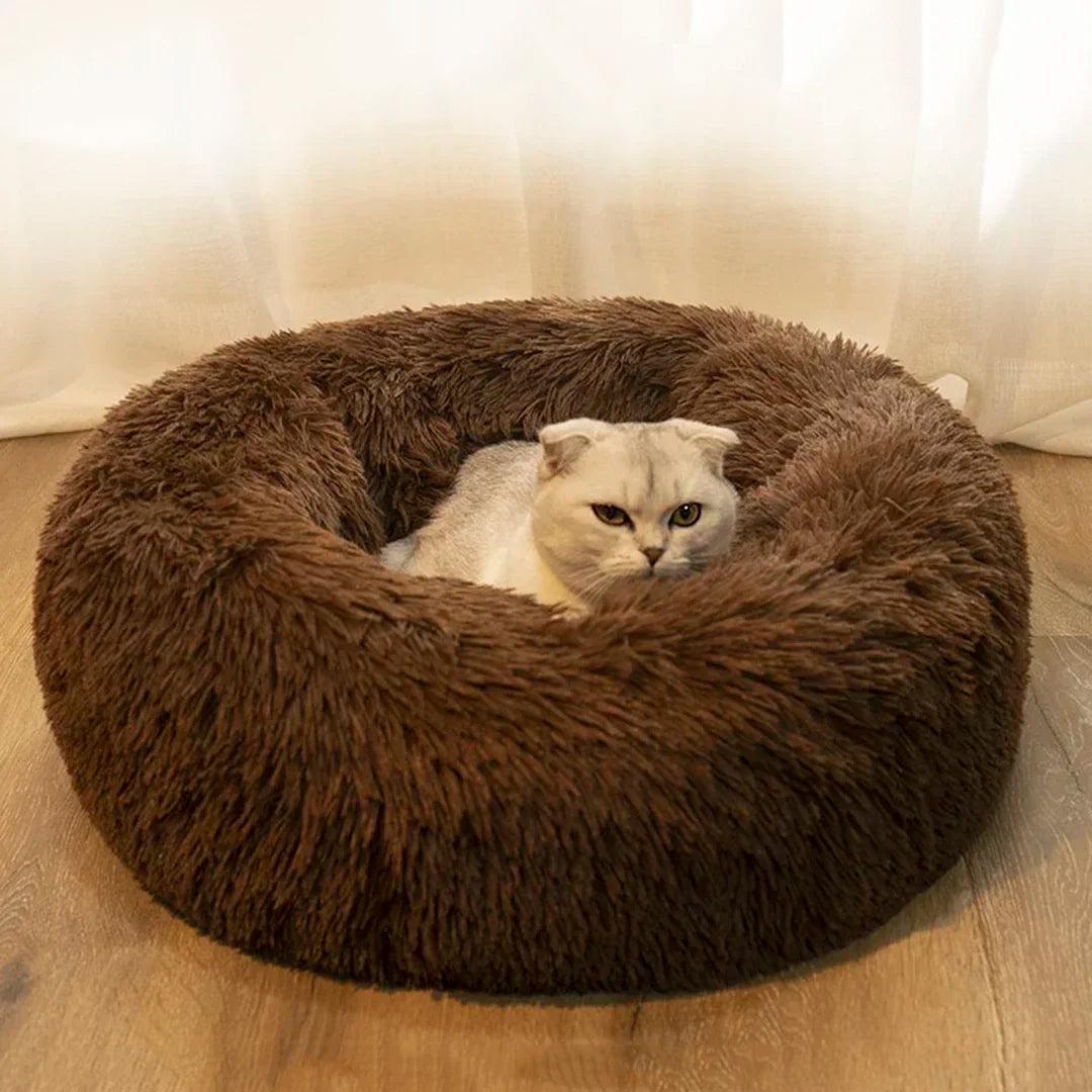 Comfortable Donut Cuddler Pet Bed, Round Dog Kennel, Ultra Soft, Washable Dog and Cat Cushion Bed, Warm Sofa, Winter, Hot Sell