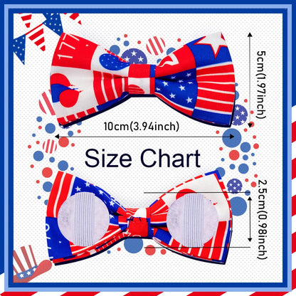 4th of July Dog Bow Ties (Bulk Pack)