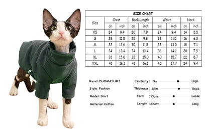 Soft Cotton Sphynx Cat Top