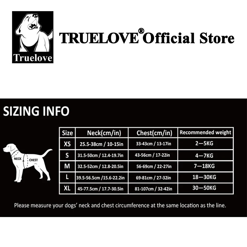 TRUE LOVE No-Pull Reflective Dog Harness