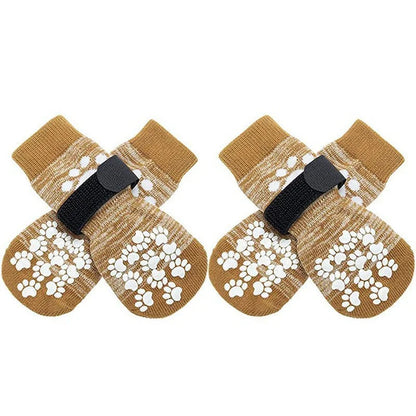 Anti-Slip Dog Socks with Straps (Set of 4)
