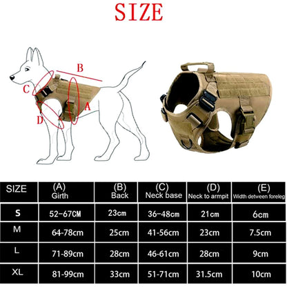 Tactical Dog Vest Harness & Leash Set