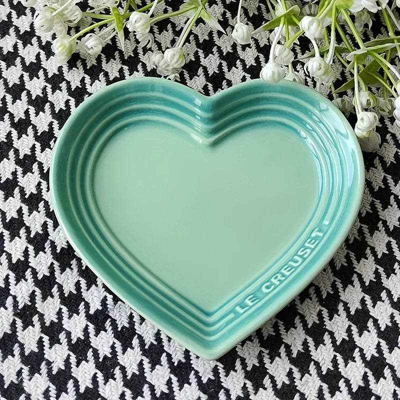 Heart-Shaped Ceramic Pet Bowl